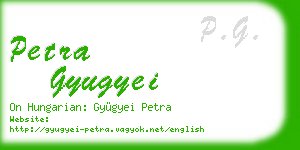 petra gyugyei business card